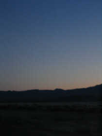 the evening horizon, as seen from about 10 feet west of the CA border